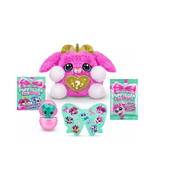 ZURU RAINBOCORNS Puppycorn Bow Surprise Series 3 Purple Ears NWT - Picture 5 of 8
